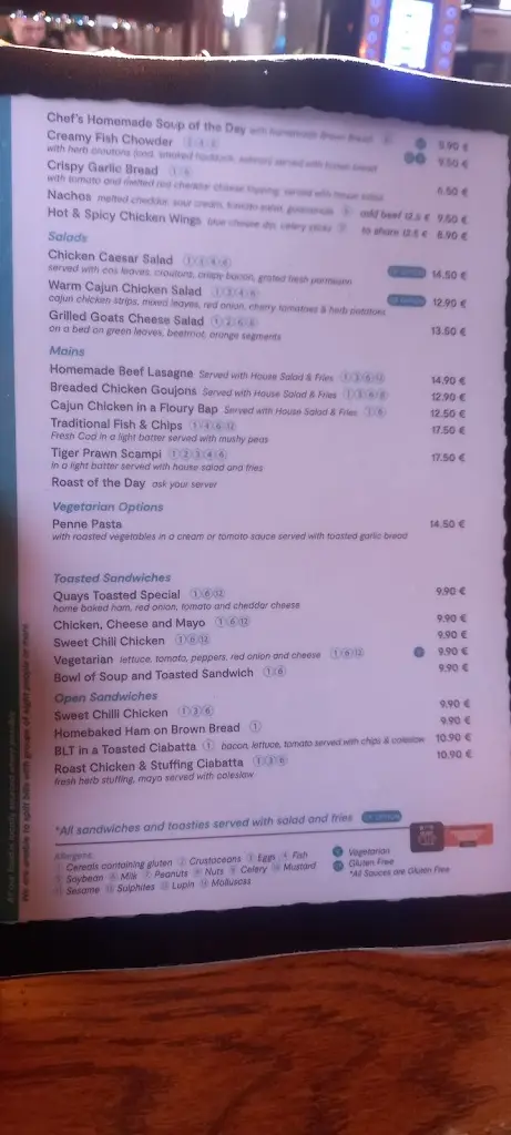 Menu_The Quays Bar & Restaurant_Youghal_image_1