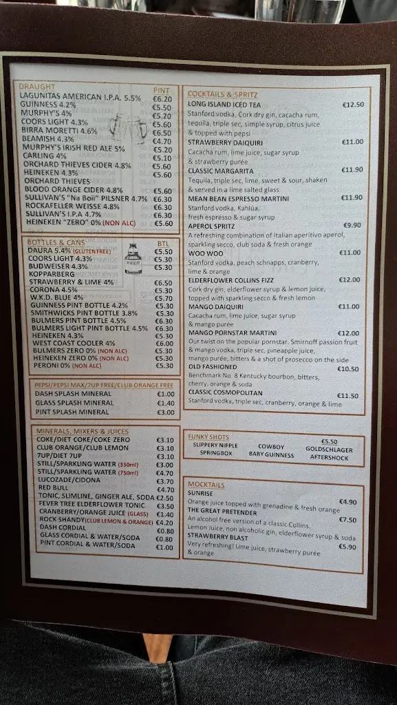 Menü_Clancy's Bar & Restaurant, Youghal_Youghal_Bild_4