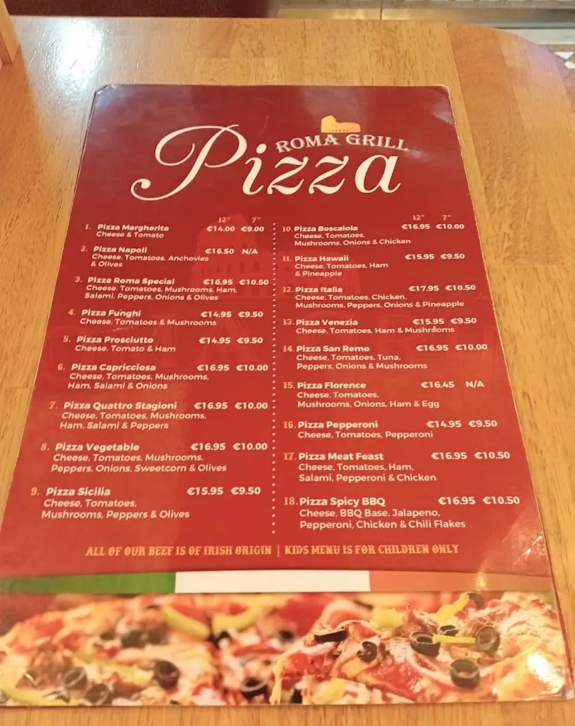 Menu_Roma Grill_Youghal_image_2