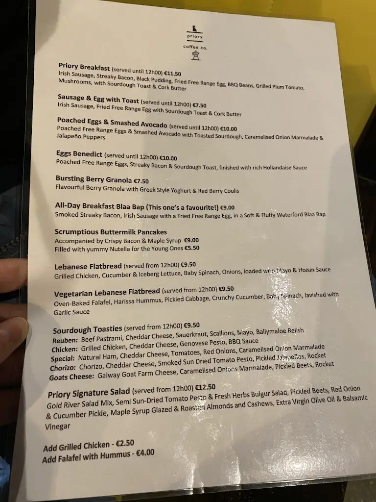 Menu_Priory Coffee Co._Youghal_image_2