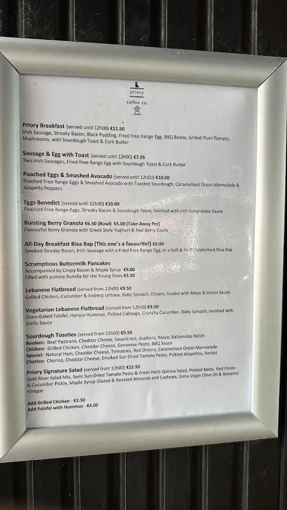 Menu_Priory Coffee Co._Youghal_image_3