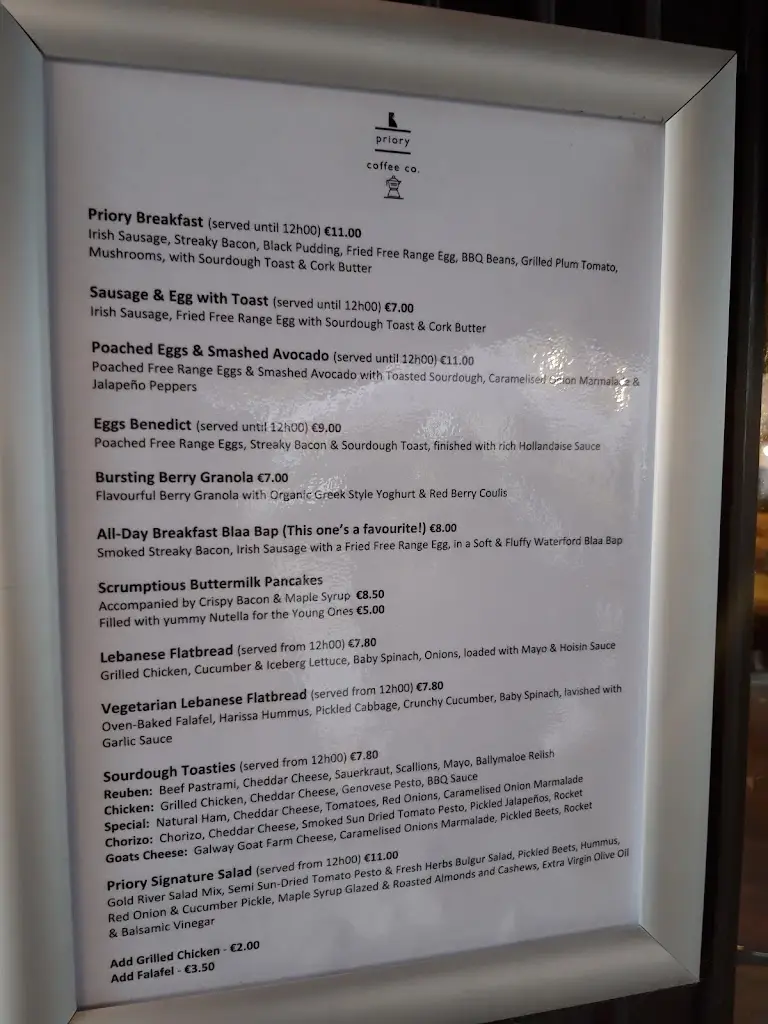 Menu_Priory Coffee Co._Youghal_image_4