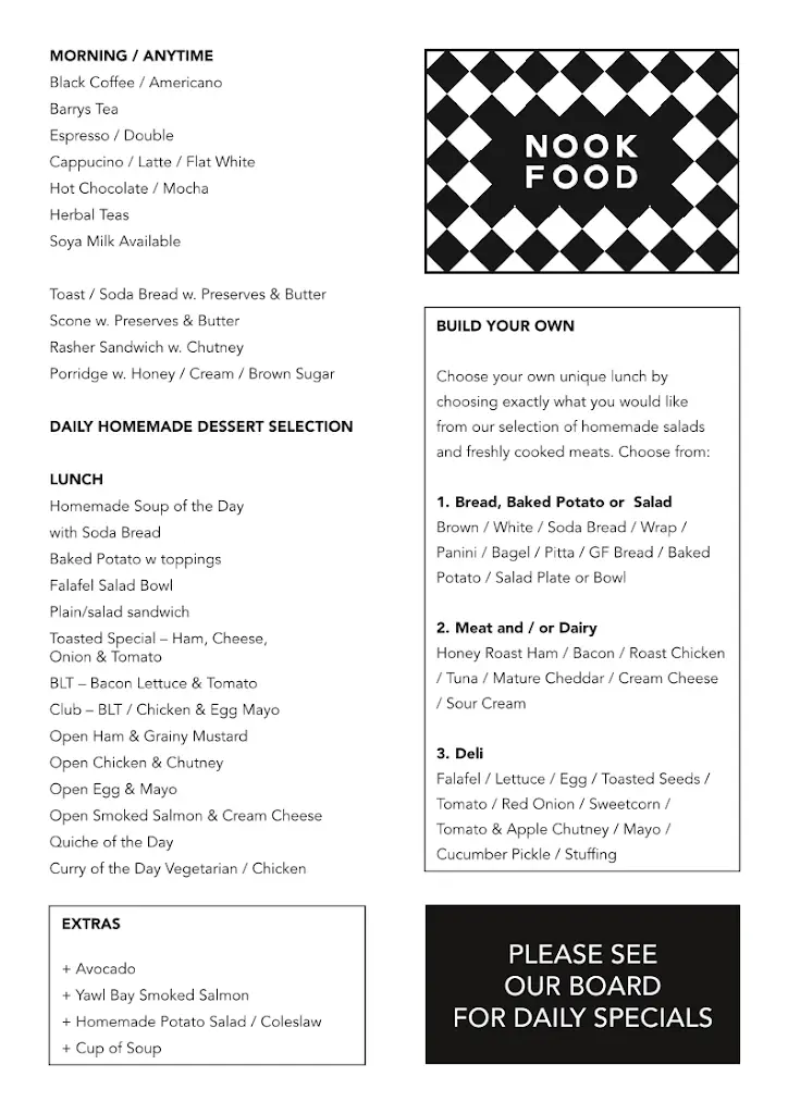 Menu_The Nook Bar_Youghal_immagine_1