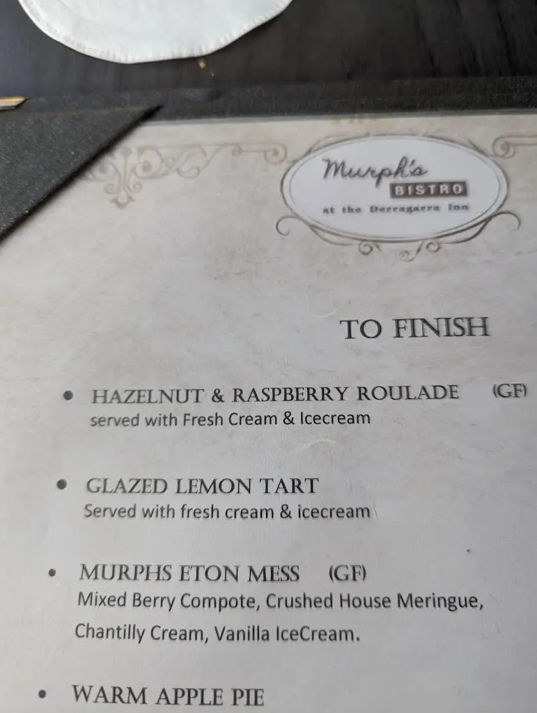 Menu_Murph's Gastro Pub, Derragarra Inn, Cavan_Belturbet_image_1