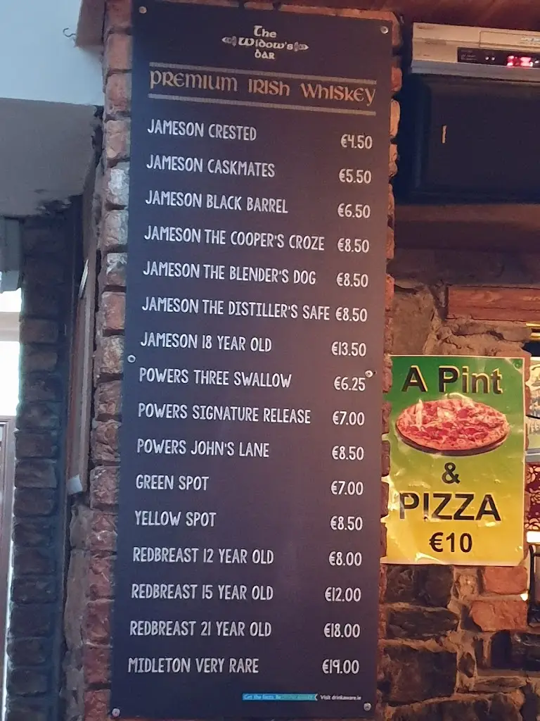 Menu_The Widows Bar_Belturbet_image_2