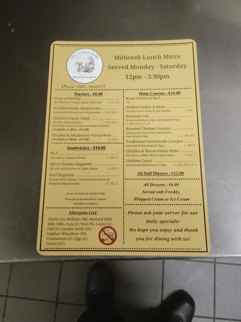 Menu_Valley Lodge_Carrickmacross_image_3