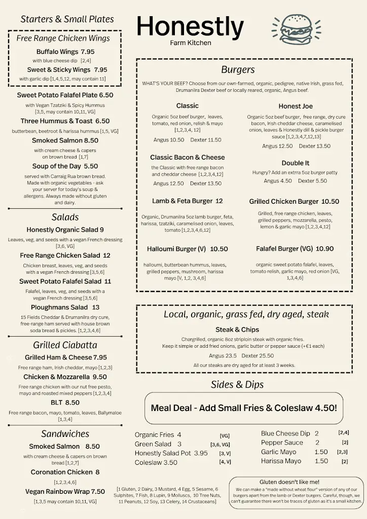 Menu_Honestly Farm Kitchen Strandhill_Strandhill_image_2