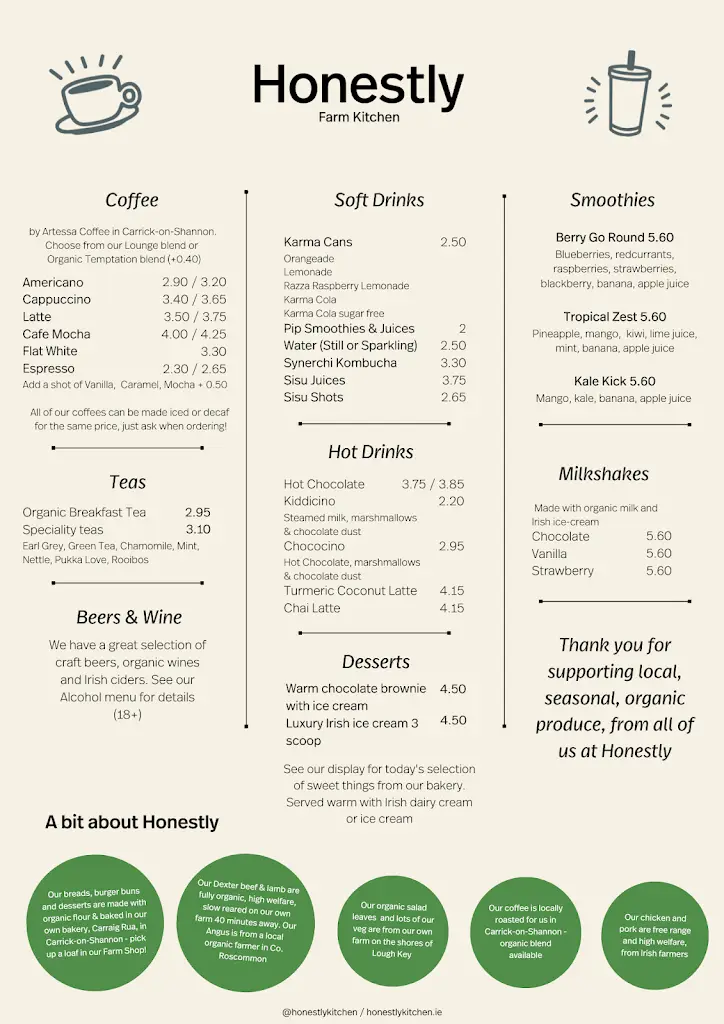 Menu_Honestly Farm Kitchen Strandhill_Strandhill_image_3