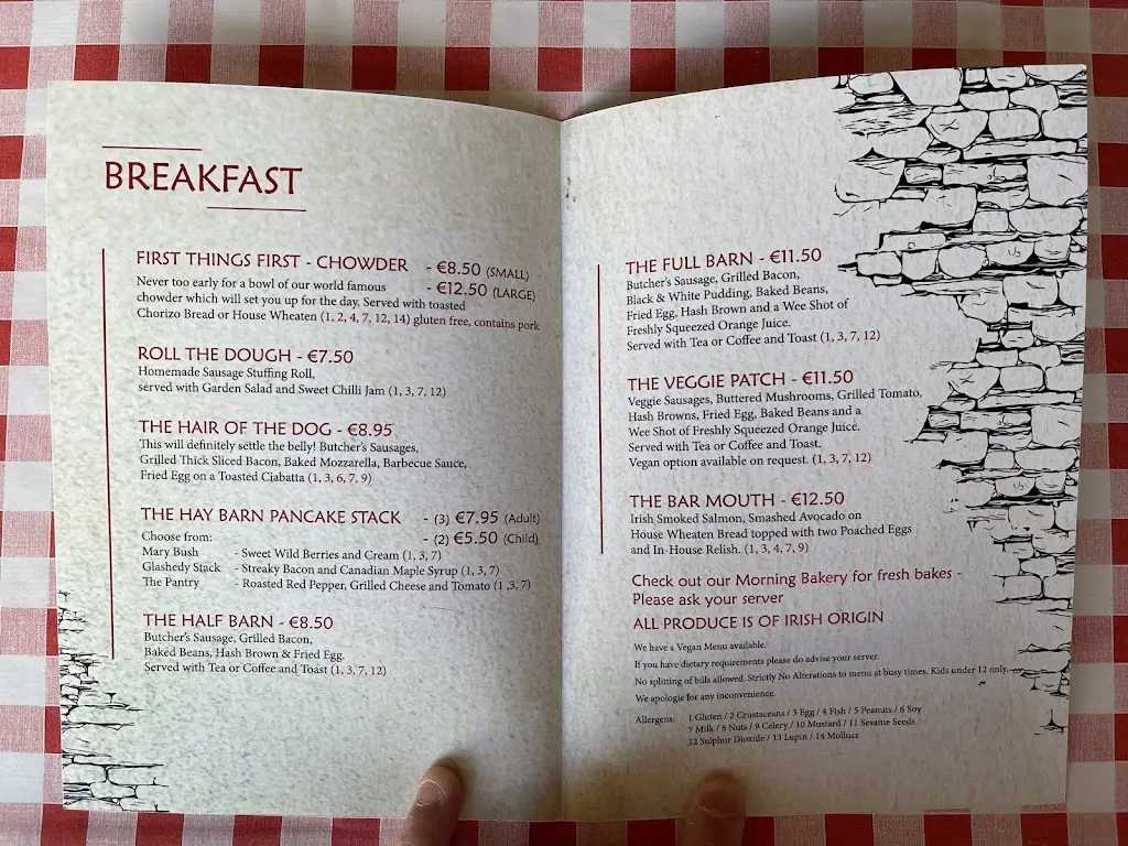 Menu_Nancy's Barn Ballyliffin_Carndonagh_image_1