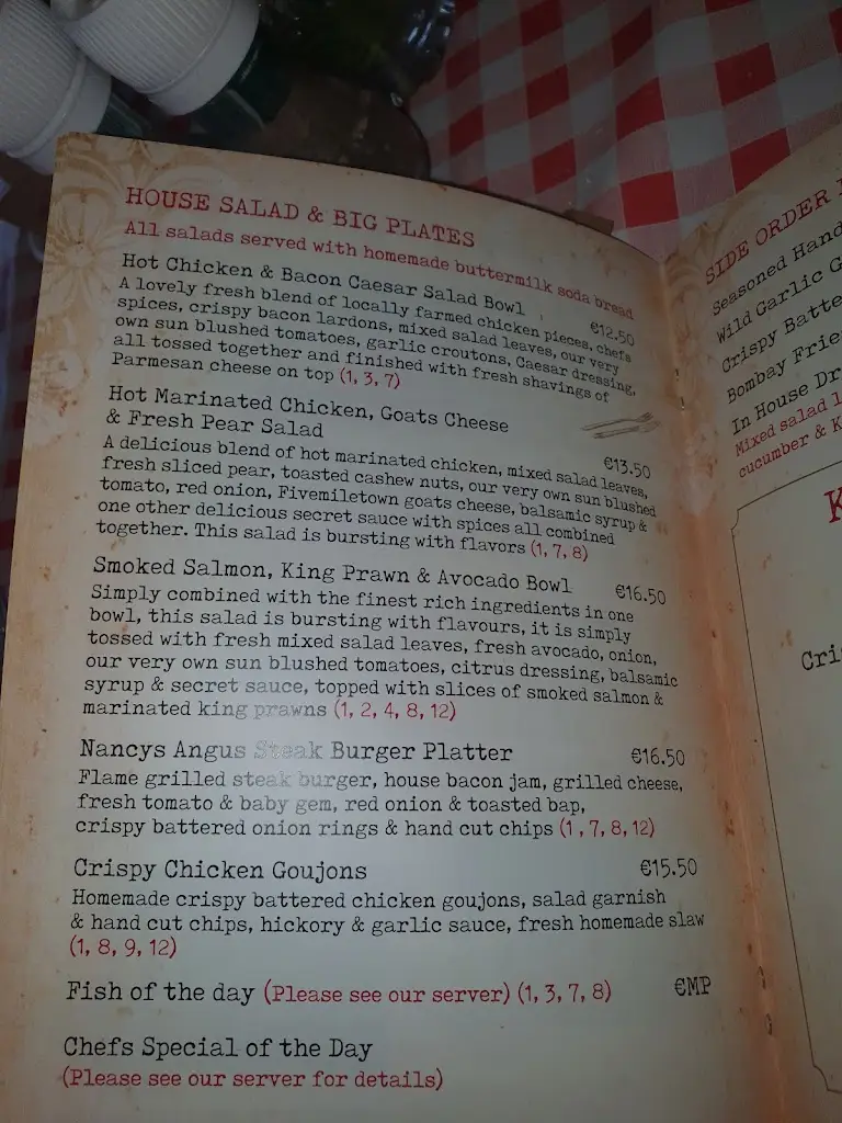 Menu_Nancy's Barn Ballyliffin_Carndonagh_image_2