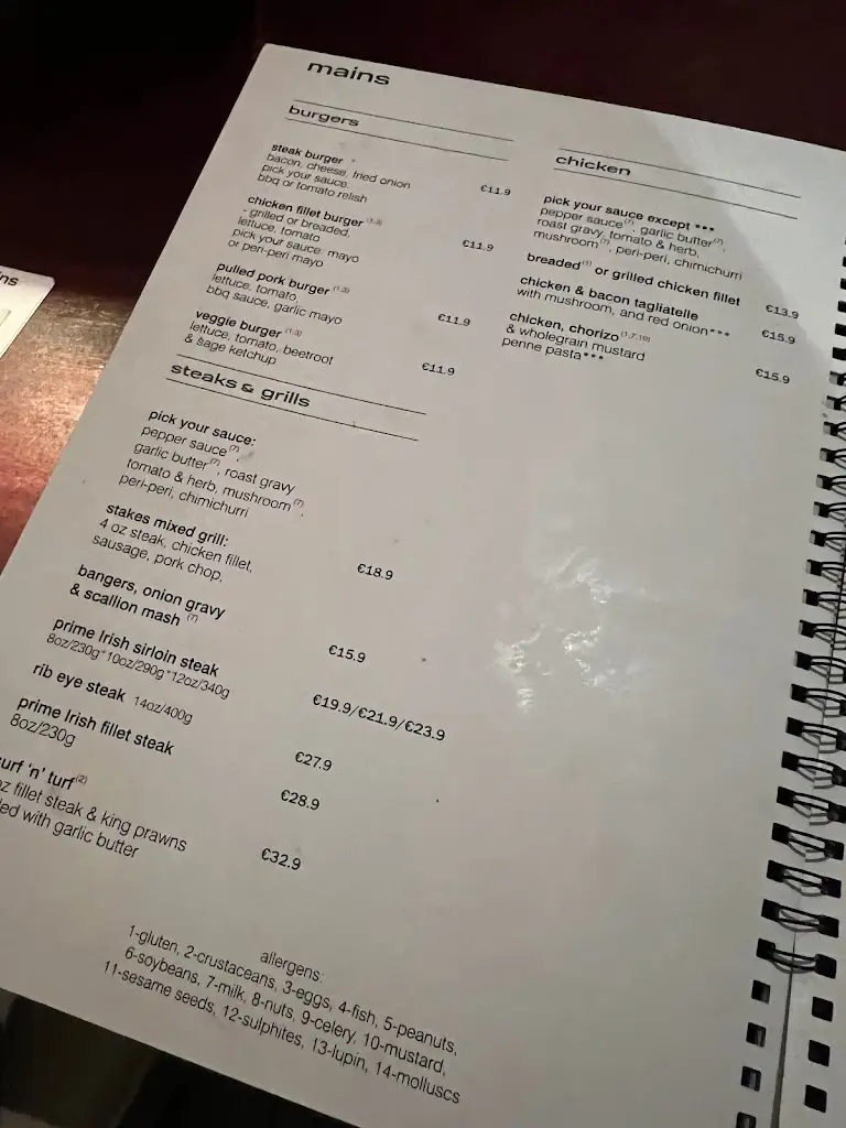 Menu_Stakes Restaurant_Bundoran_image_3