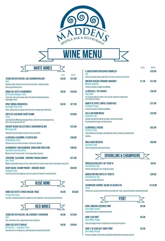 Menu_Maddens Bridge Bar & Restaurant_Bundoran_image_3