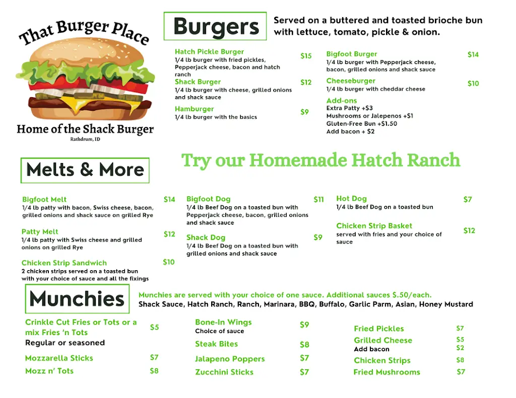 Menu_The Foxs Lair_Bundoran_image_1