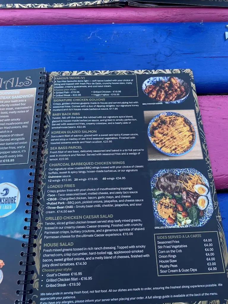 Menu_The Chasin’ Bull_Bundoran_image_3