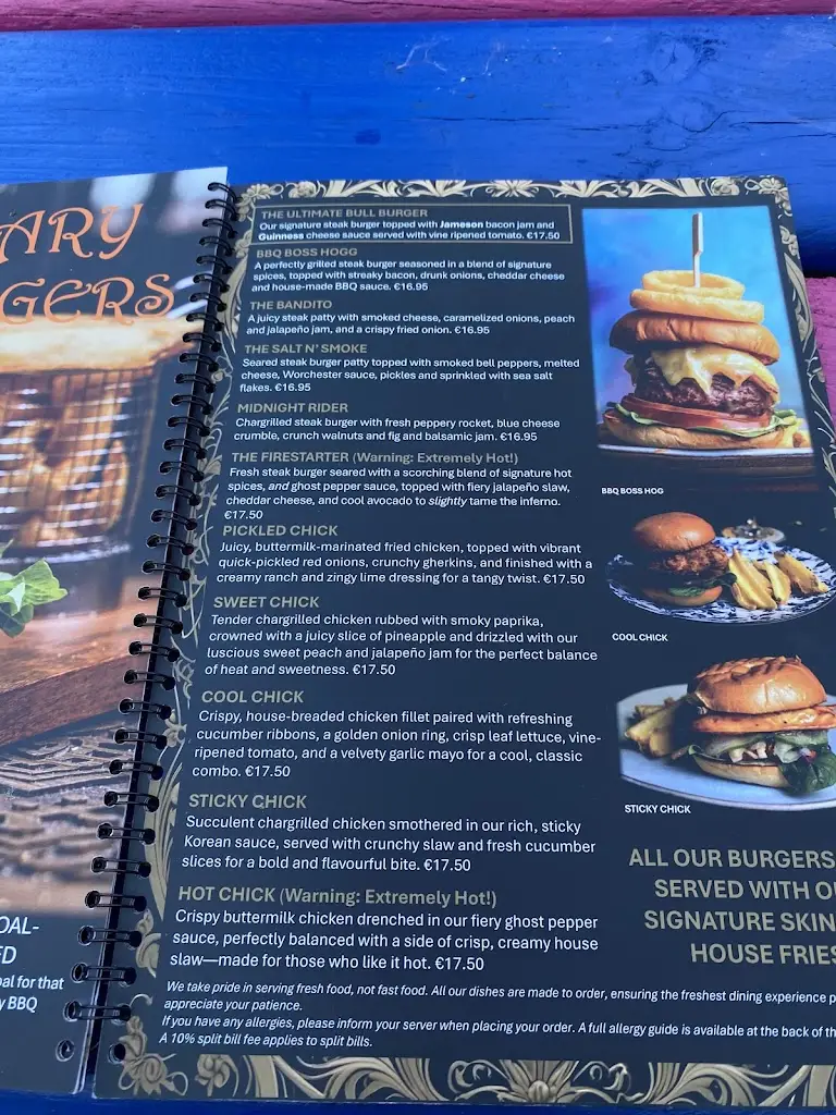 Menu_The Chasin’ Bull_Bundoran_image_4