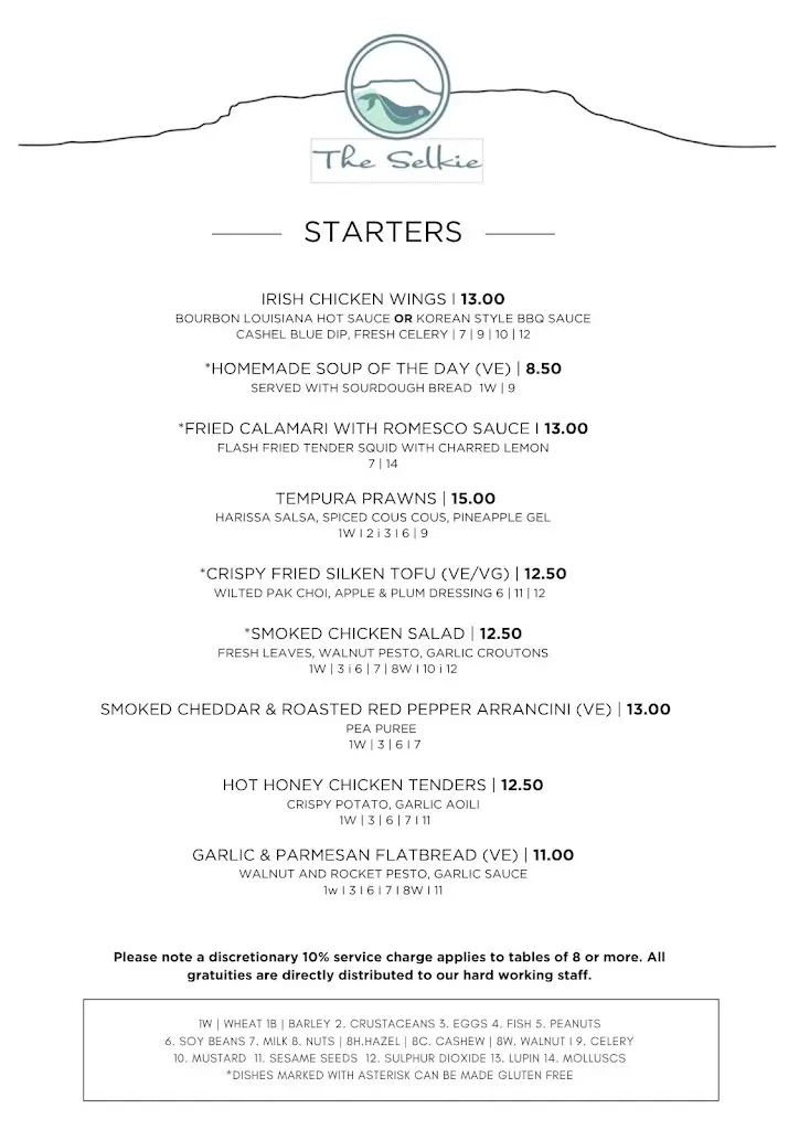 Menu_The Selkie_Bundoran_image_2