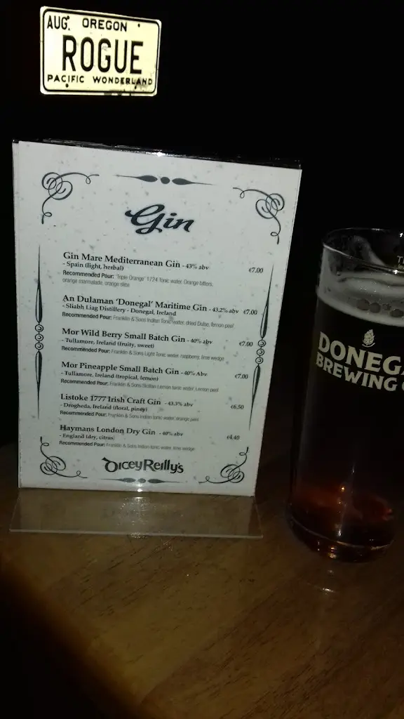 Menu_Dicey Reilly’s Pub, Off-Licence, Microbrewery & Beer Garden_Ballyshannon_imagen_2