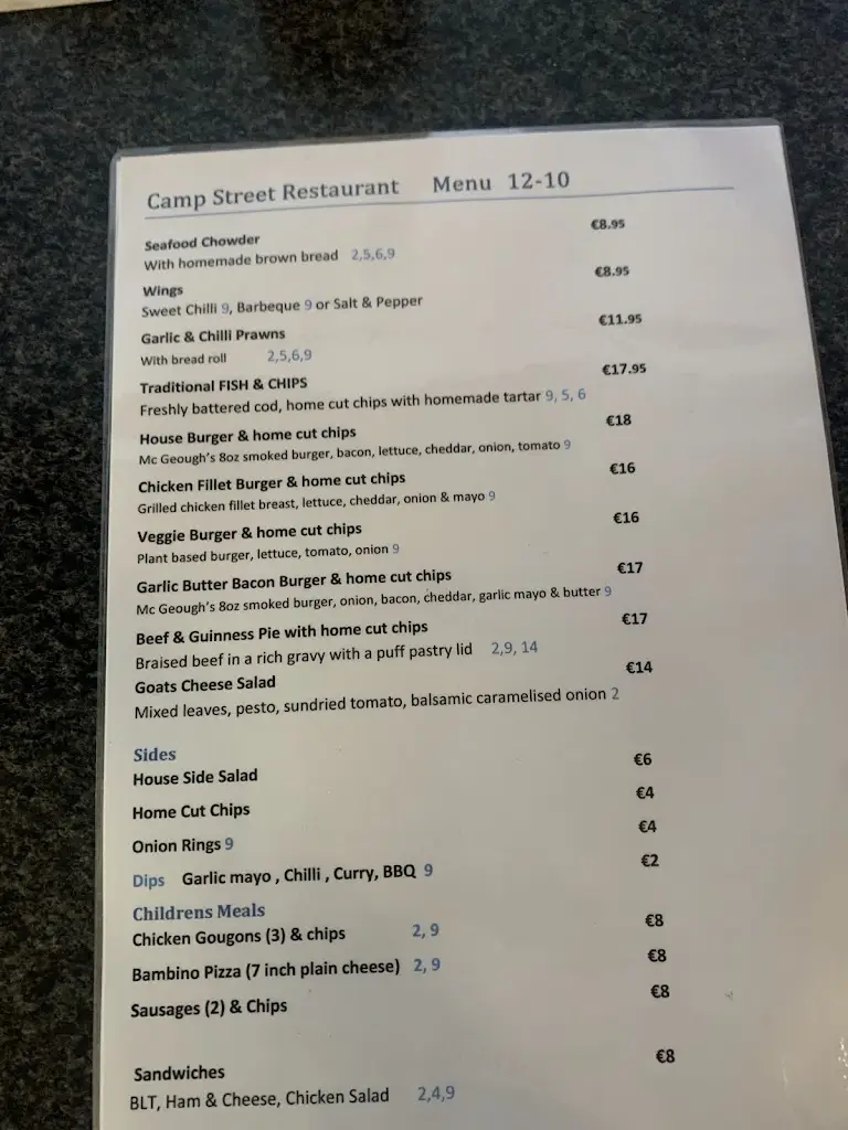 Menu_Camp Street Cafe_Oughterard_image_2