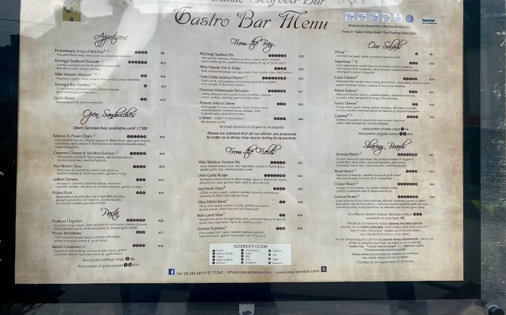 Estrella_Olde Castle Seafood Bar_Donegal_review