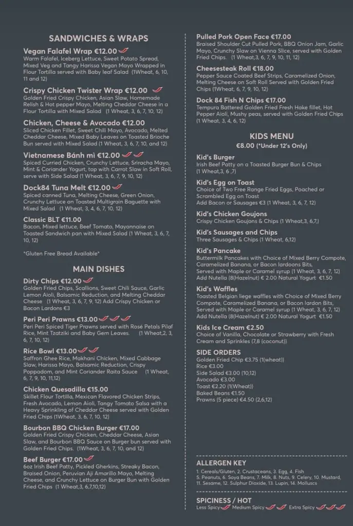 Menu_Dock 84 Donegal_Donegal_image_1