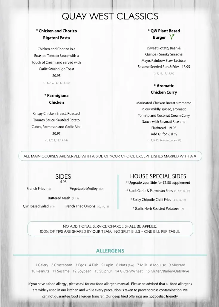Menu_Quay West Restaurant Donegal Town_Donegal_image_1