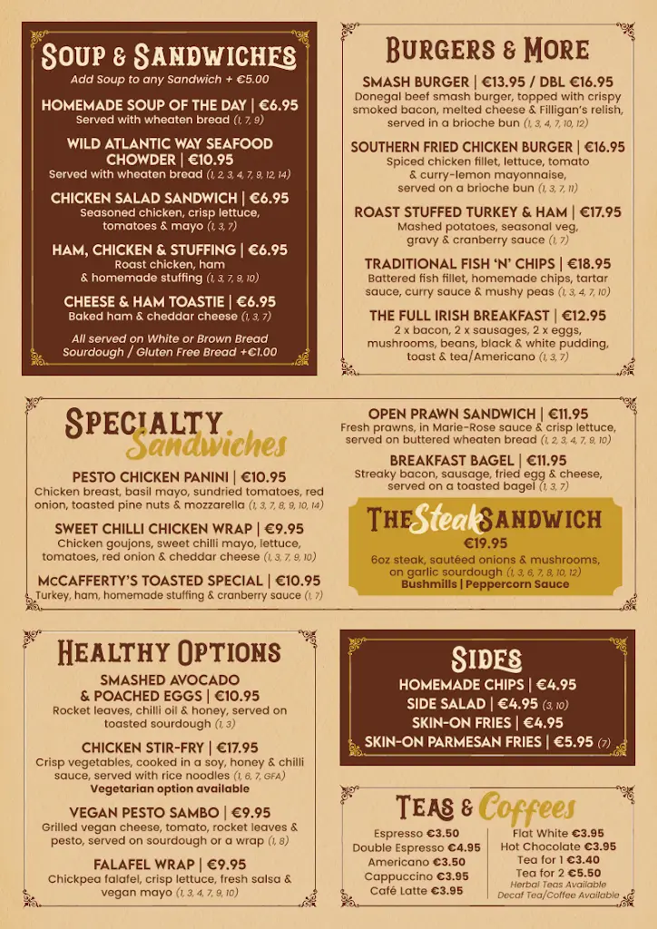 Menu_McCafferty's Bar & Restaurant_Dungloe_imagen_2