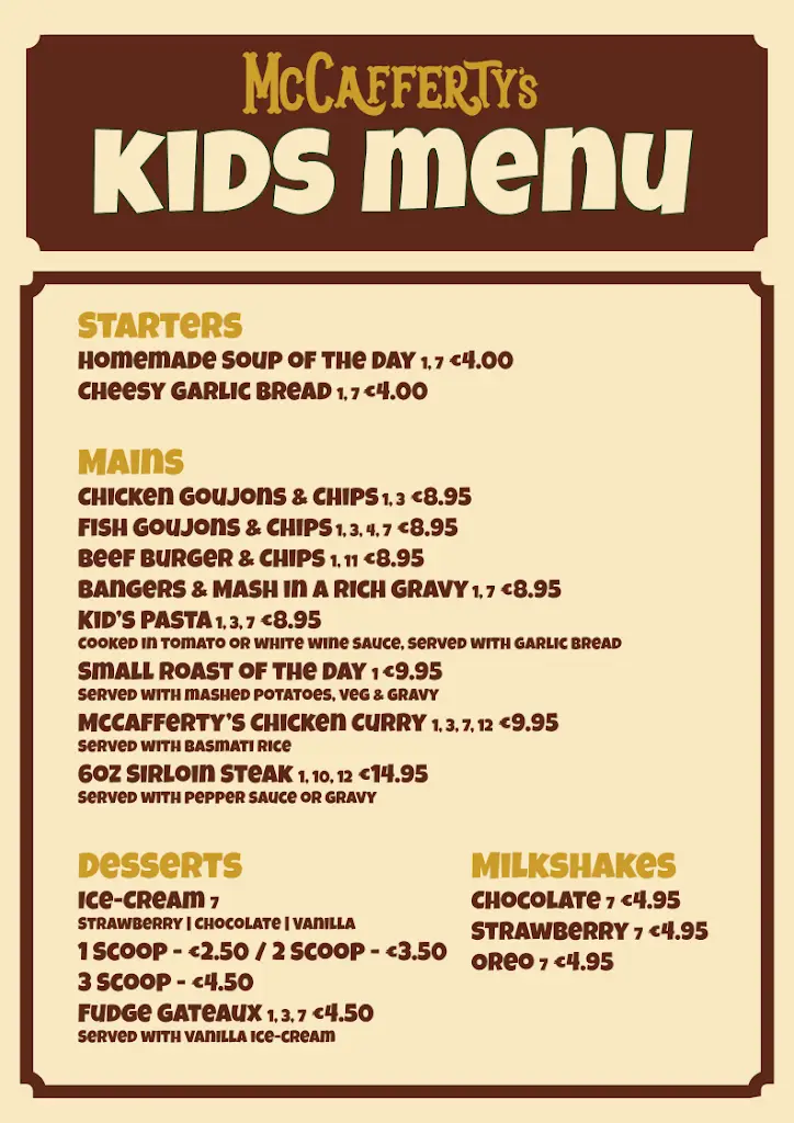 Menu_McCafferty's Bar & Restaurant_Dungloe_imagen_4