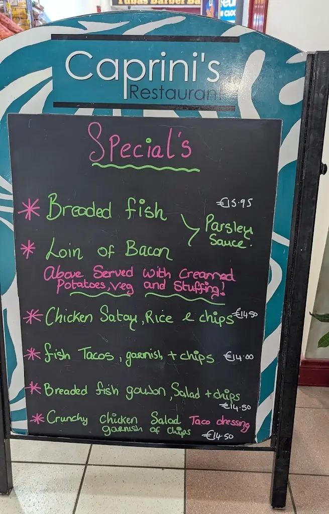 Menu_Caprinis restaurant_Dungloe_image_2