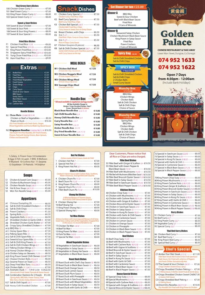 Menu_Golden Palace_Dungloe_imagen_1