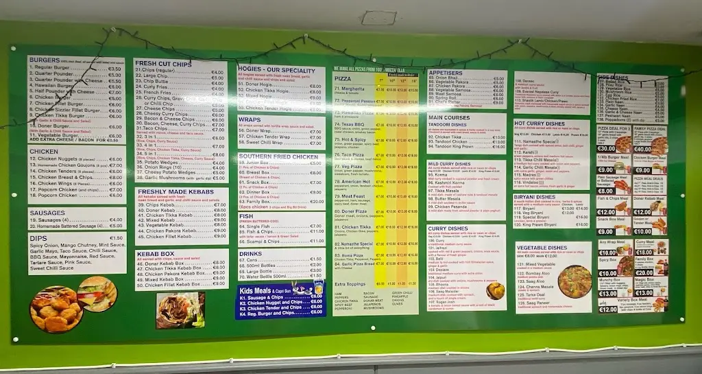 Menu_Namasthe Indian and Pizza Palace_Dungloe_image_1