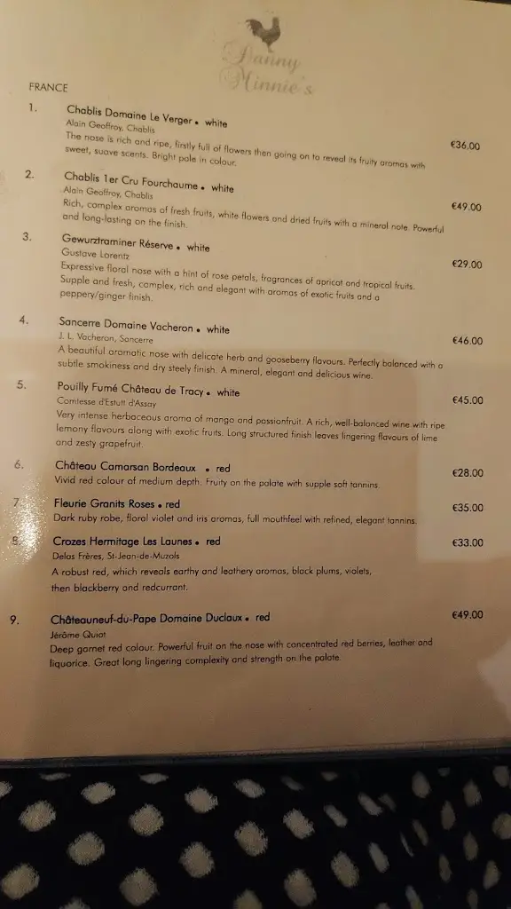 Menu_Danny Minnies Country House_Dungloe_image_2