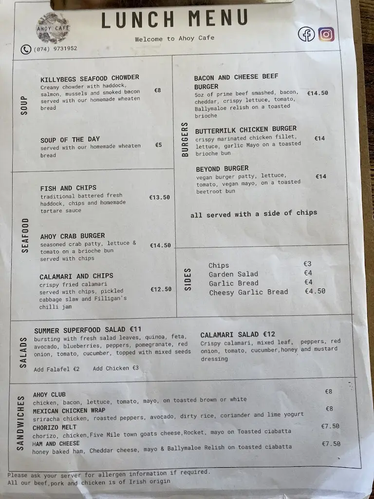 Menu_Ahoy Cafe_County Donegal_image_1