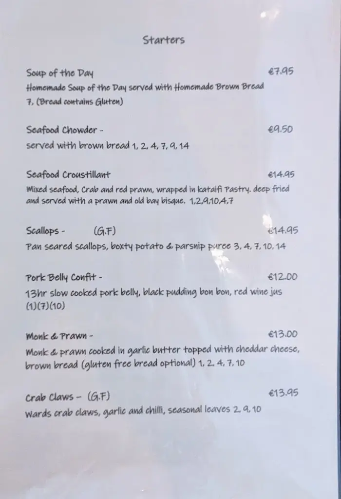 Menu_Andersons Boathouse Restaurant And Accommodation_County Donegal_image_3