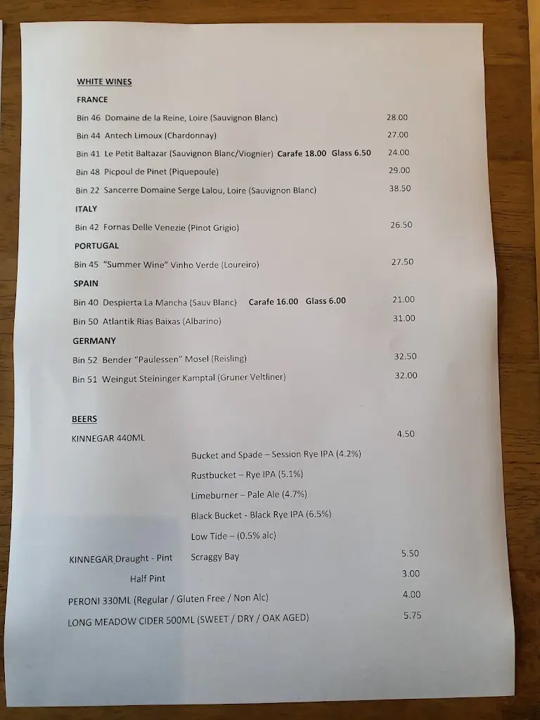 Menu_Cove Restaurant_County Donegal_image_1
