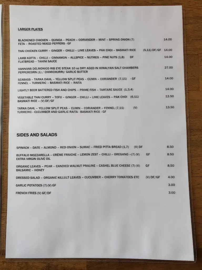 Menu_Cove Restaurant_County Donegal_image_3