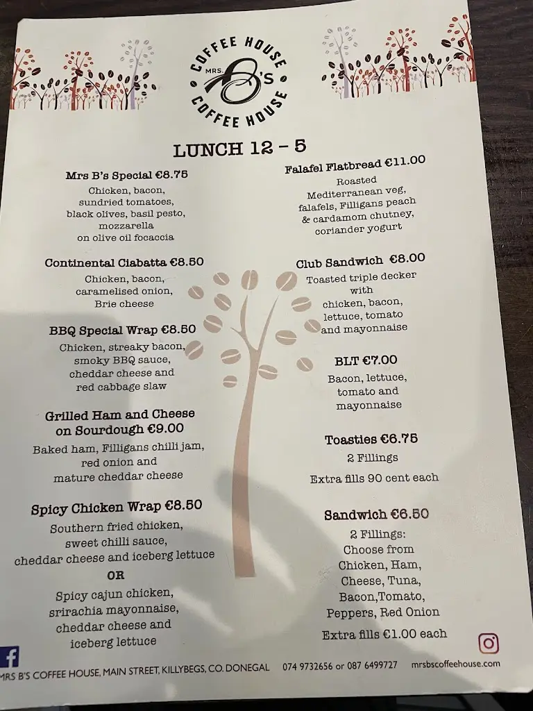 Menü_Mrs B's Coffee House_Killybegs_Bild_2