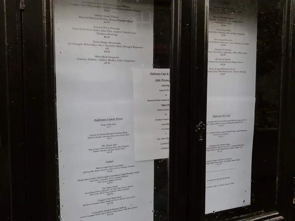 Menu_Hallorans Restaurant_Oughterard_image_2