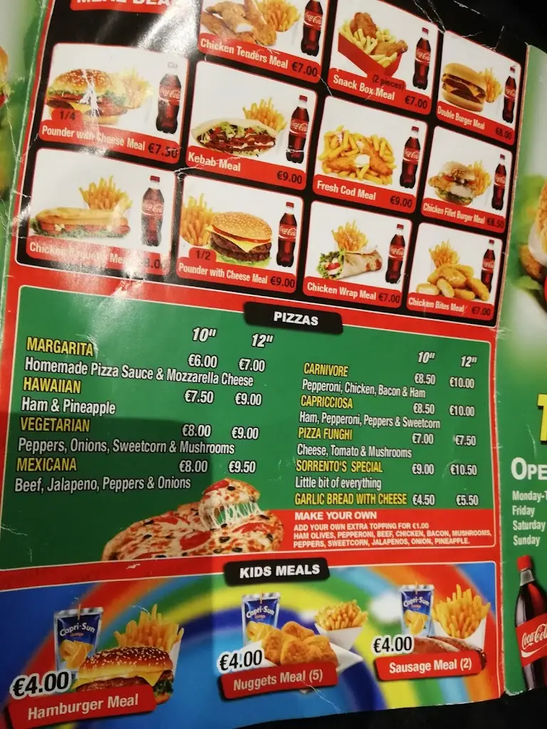 Menu_Sorrento's Take Away_Cootehill_image_2