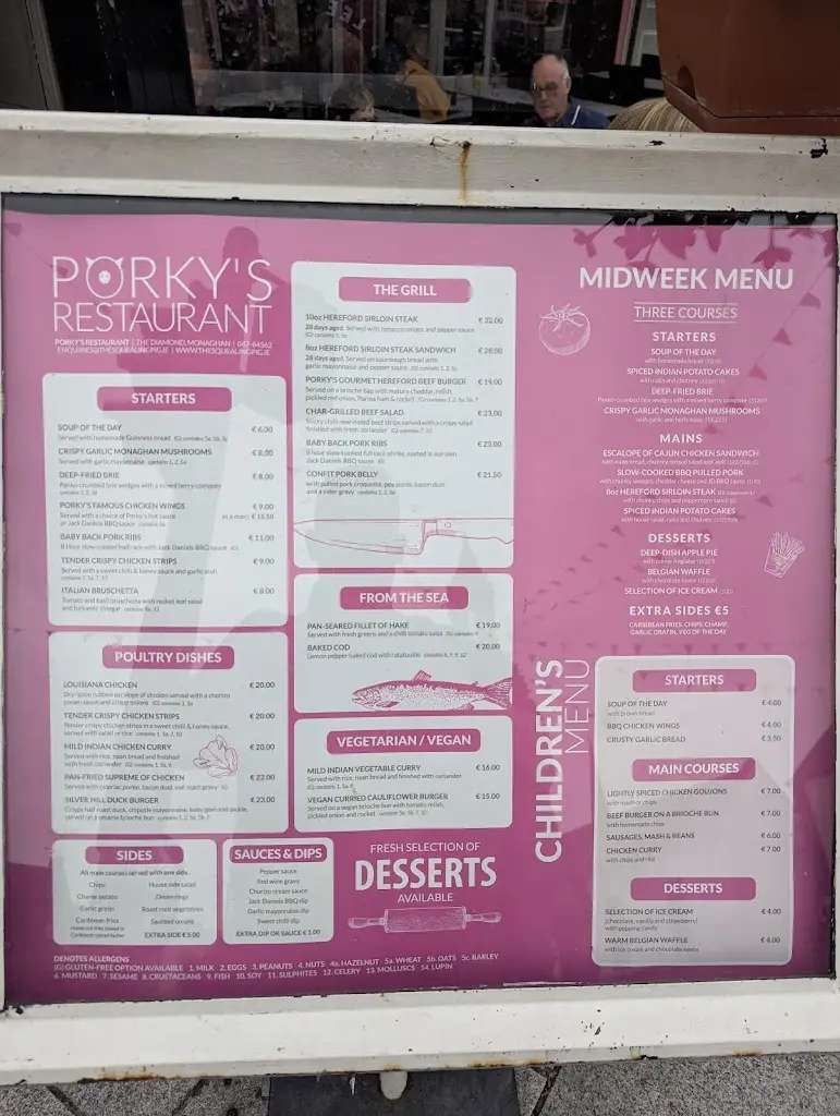 Menu_The Squealing Pig Bar & Restaurant_County Monaghan_image_1