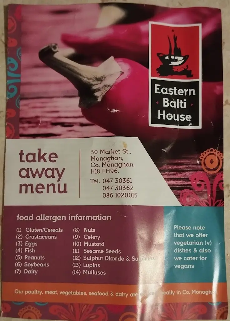 Menu_Eastern Balti_County Monaghan_image_1