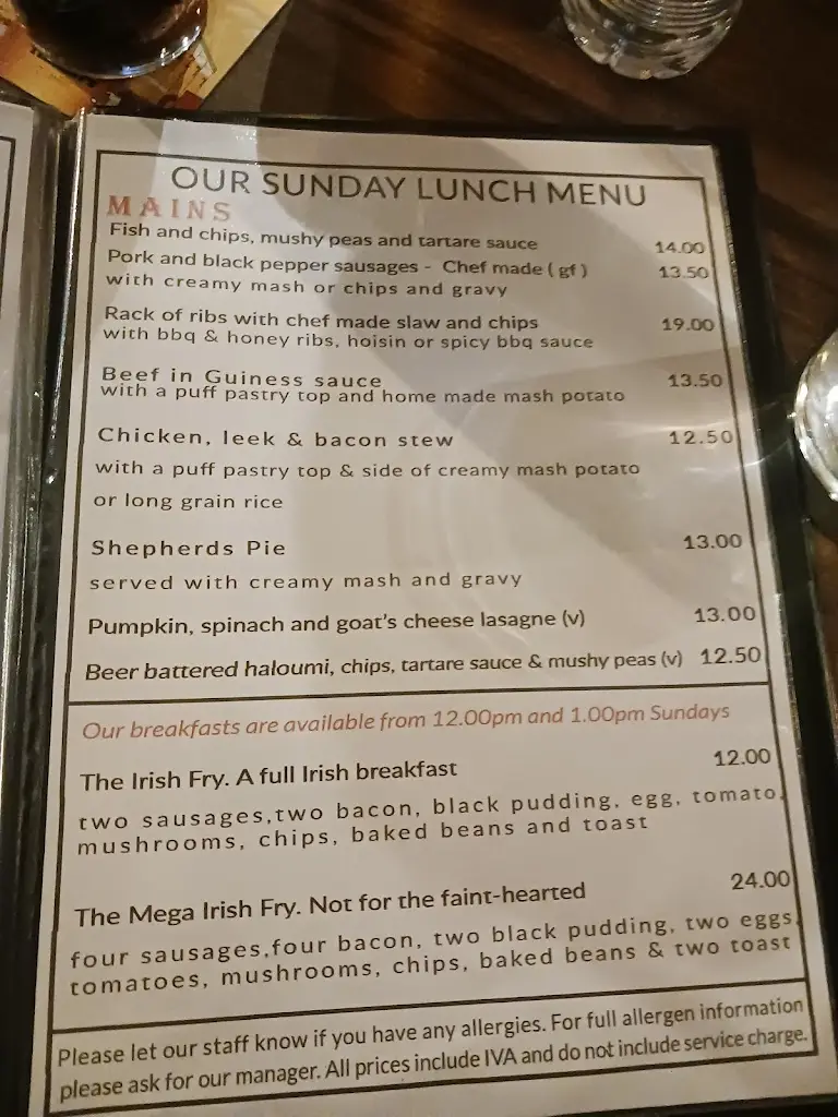 Menu_The View Restaurant Bar_County Monaghan_image_2