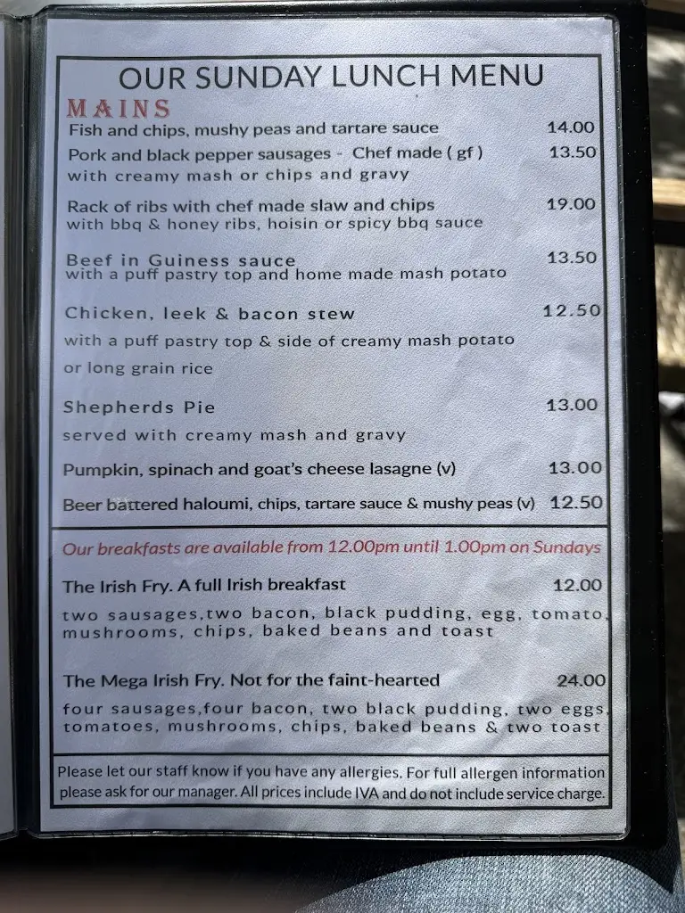 Menu_The View Restaurant Bar_County Monaghan_image_3