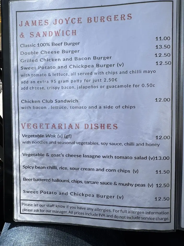 Menu_The View Restaurant Bar_County Monaghan_image_4