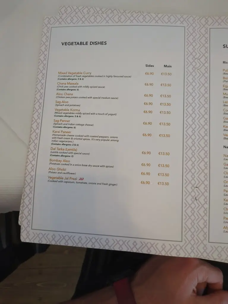 Menü_INDIAN TANDOORI RESTAURANT. Virginia. Cavan_Virginia_Bild_2