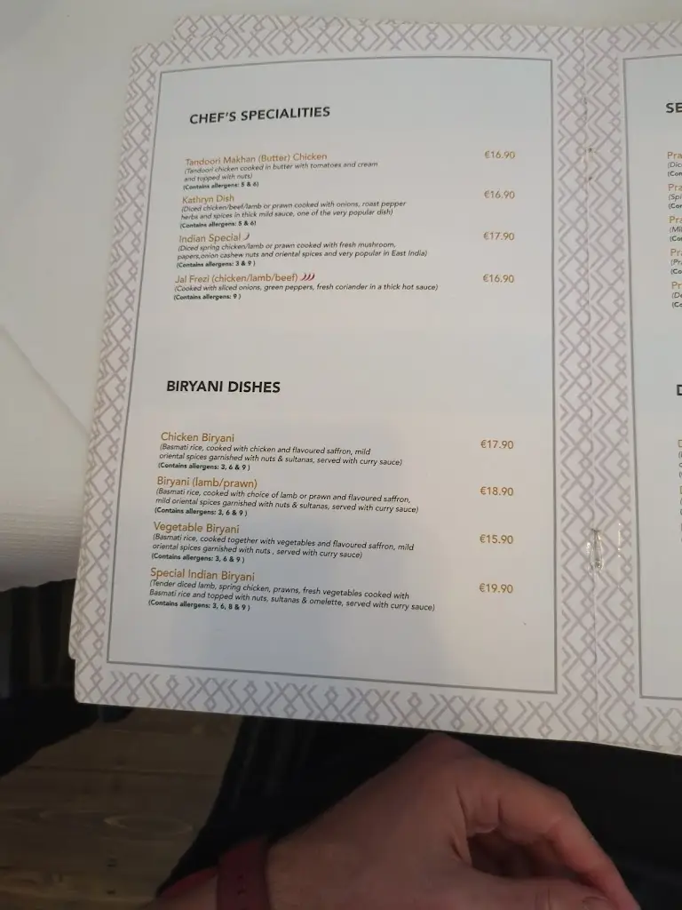 Menü_INDIAN TANDOORI RESTAURANT. Virginia. Cavan_Virginia_Bild_4