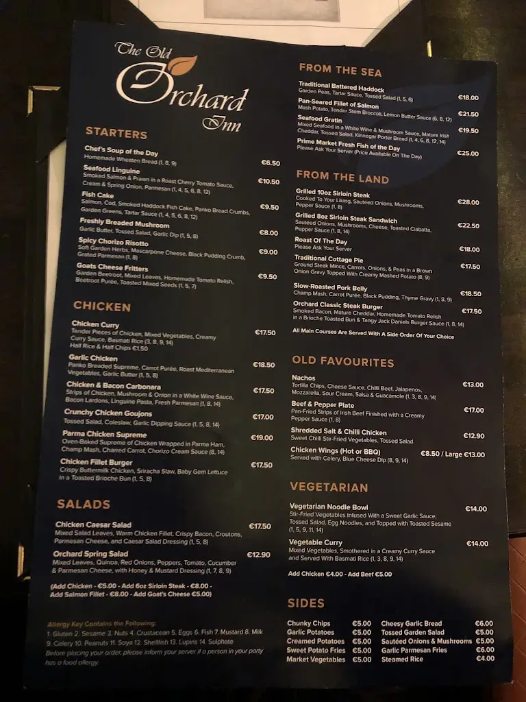Menü_The Orchard Gastropub & Garden_Letterkenny_Bild_1
