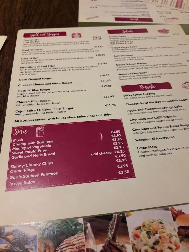 Menu_Oasis Bar_Letterkenny_immagine_3