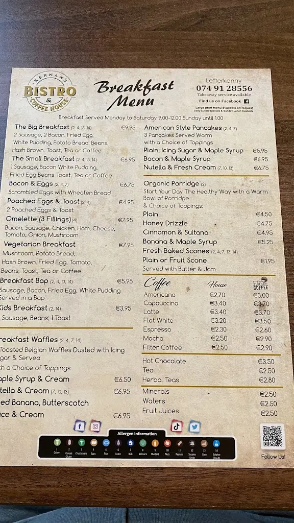 Menu_Kernans Bistro & Coffee House_Letterkenny_image_2