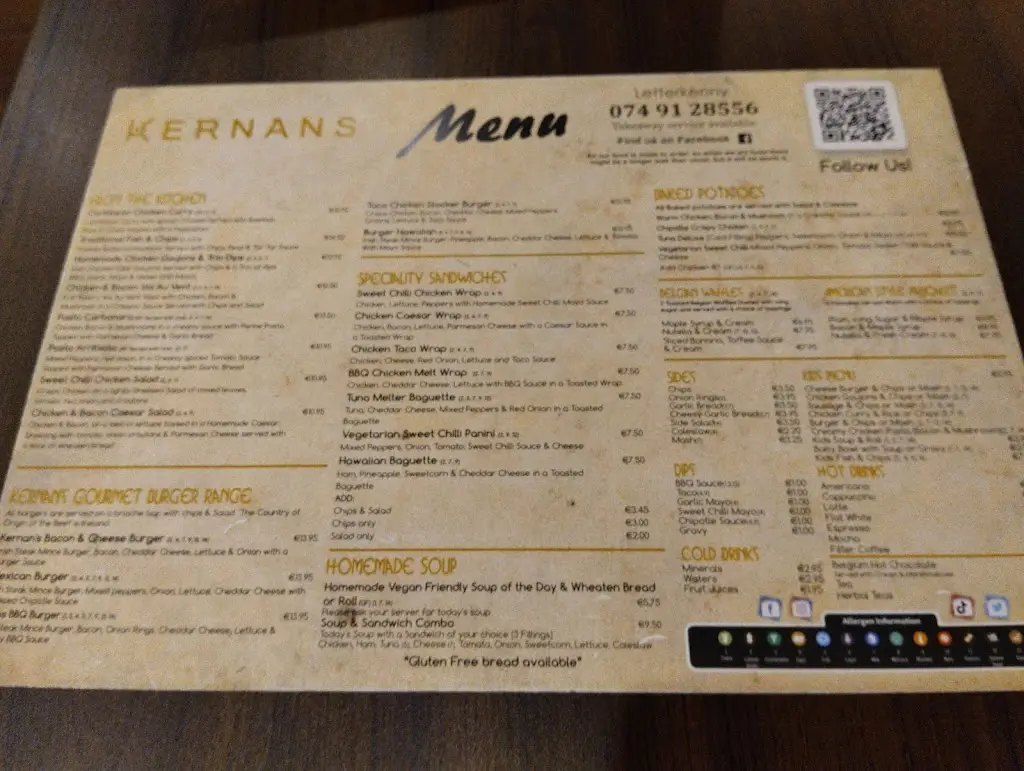Menu_Kernans Bistro & Coffee House_Letterkenny_image_3