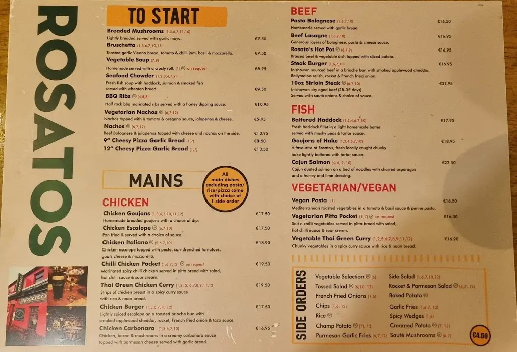 Menu_Rosato’s Bar & Restaurant_Moville_image_3